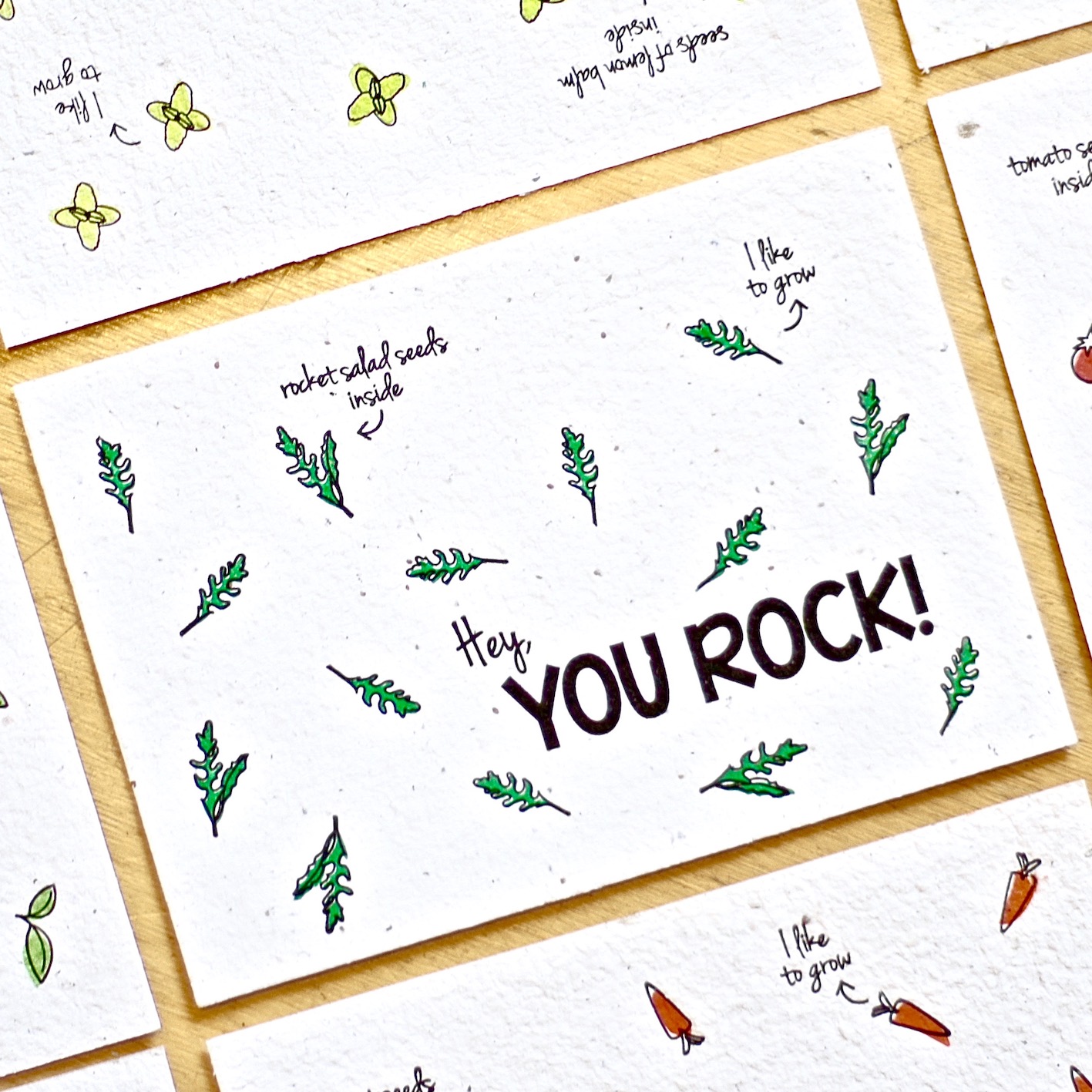 Bloeikaart met rucolazaadjes You rock